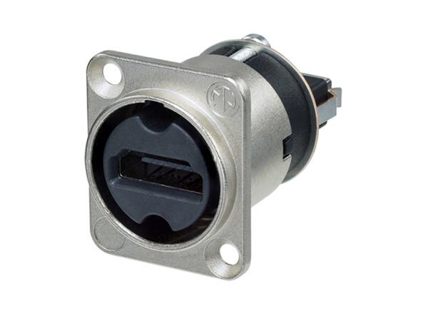Hdmi-doorvoeradapter D-vormig IP65 staal zilver/zwart