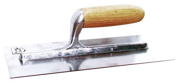 afstrijkmes Amerikaans 28 x 13 cm RVS zilver