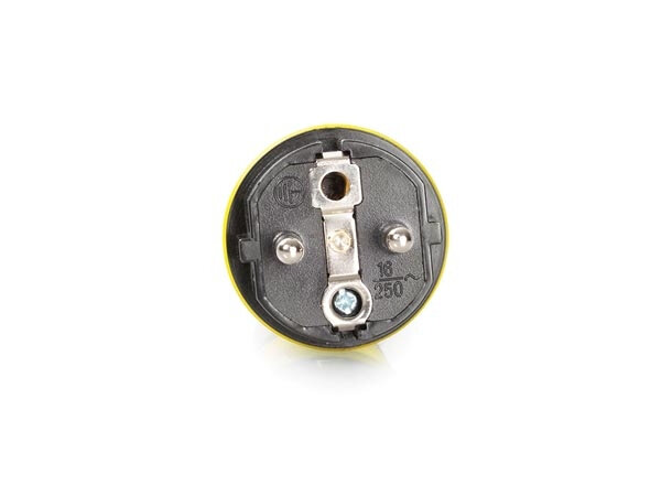 buitenstekker mannelijk penaarde/schuko 250V IP54 zwart