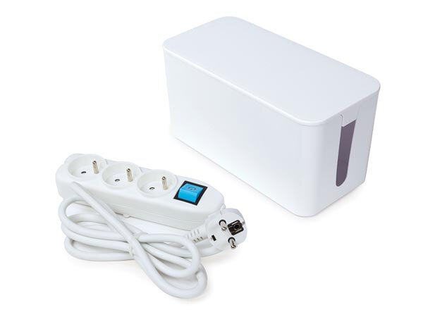 stekkerdoos 3-voudig 250V 3500W Schuko wit 2-delig
