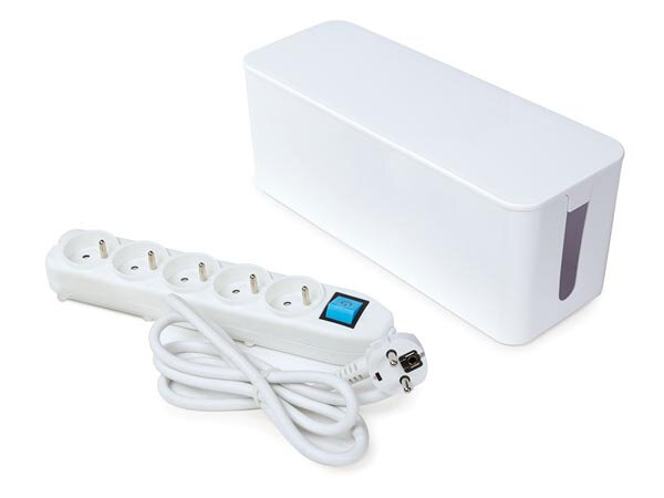 stekkerdoos 5-voudig 250V 3500W penaarde wit 2-delig