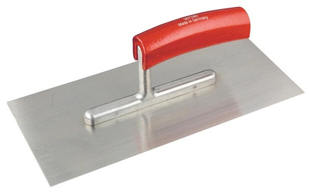 afstrijkmes Hobby 280 x 13 mm RVS zilver/rood