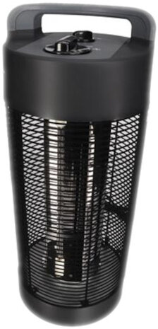 terrasverwarming 56 x 22 cm 600-1200W staal zwart