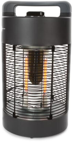 terrasverwarming 41 x 22 cm 700W staal zwart