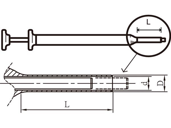 pinverwijdertool 11,6 cm staal zilver