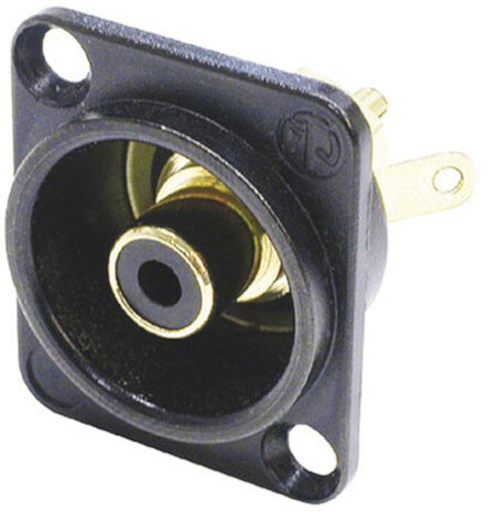 cinchbus 3 x 2,9 cm staal/chroom zwart/goud