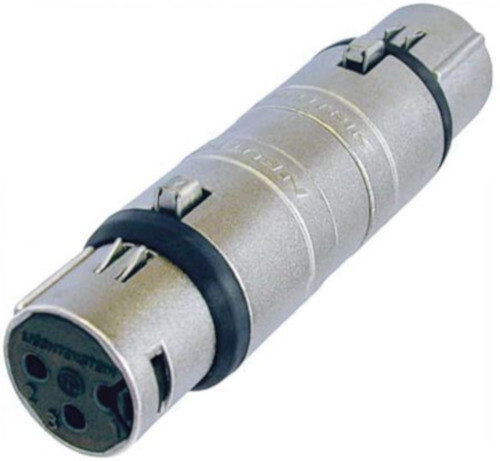 connector 3-pin XLR vrouwelijk 7 x 2 cm staal zilver