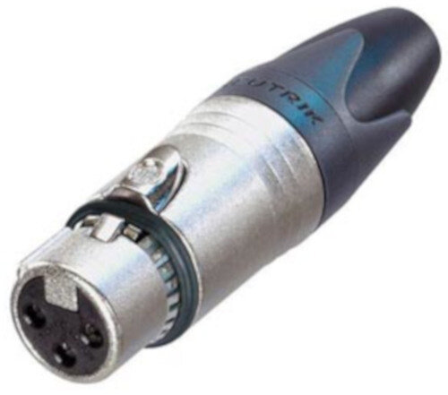 kabelconnector 3-polig vrouwelijk XLR staal koper