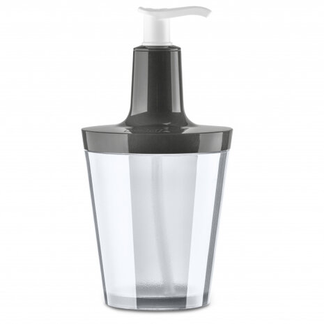 zeepdispenser Flow 250 ml 8,8 x 8,8 x 17,7 cm RVS grijs