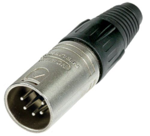 kabelconnector 5-polig mannelijk XLR staal zilver