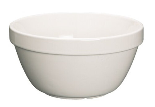 beslagkom 200 ml rond 9,5 cm aardewerk wit