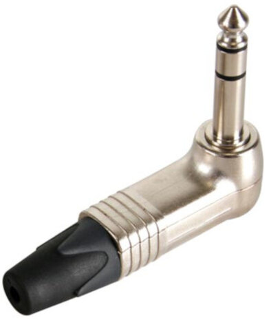 telefoonaansluiting 3-polig 6,3 mm jack nikkel koper