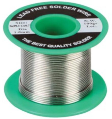 soldeertin met harskern 100 gram 1 mm tin zilver