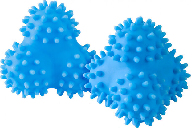 wasverzachters 7 x 7 x 7 cm PVC blauw 2 stuks