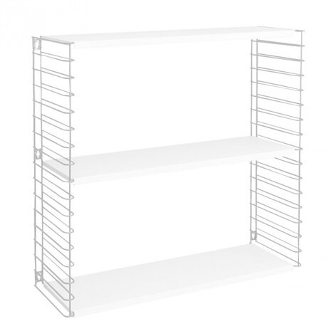 boekenrek 8 kg 70 x 21 x 68 cm hout wit