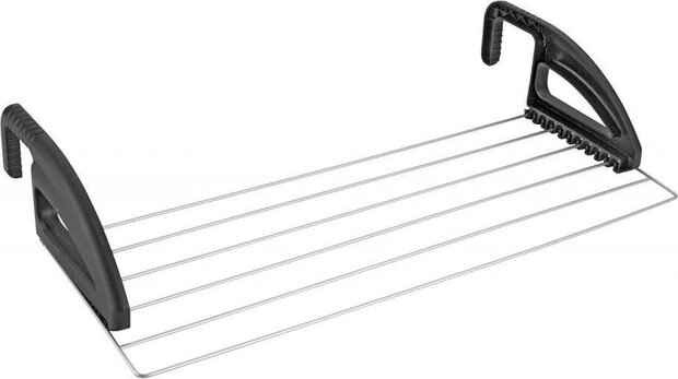 hangend droogrek 3 meter 63 x 23 cm RVS zwart/zilver