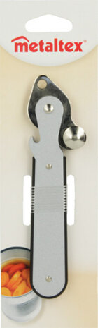 blikopener met levier 3 x 7 x 23 cm nikkel zilver