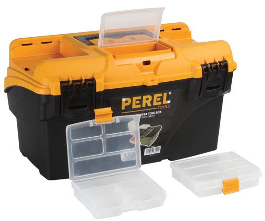 gereedschapskoffer Cantilever 43,4 x 25 cm zwart/oranje