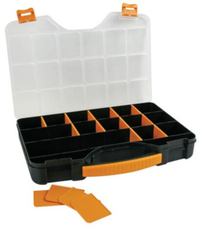 assortimentsdoos 32,6 x 25,7 x 4,8 cm transparant/zwart
