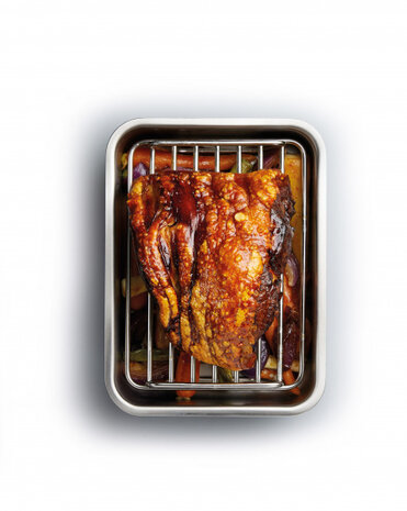 barbecuerooster 23 x 16,5 x 6,5 cm RVS zilver