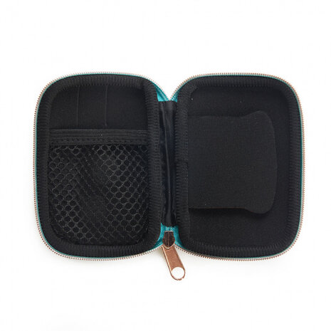 opbergetui Earbuds 11 x 8 x 2 cm velvet blauw