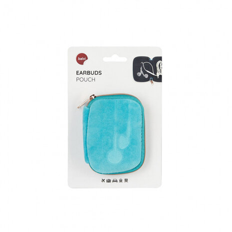 opbergetui Earbuds 11 x 8 x 2 cm velvet blauw