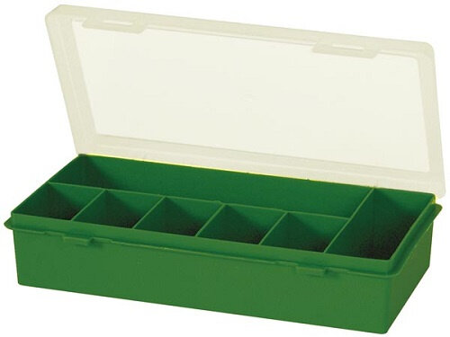 sorteerdoos 7 vaks polypropyleen 250x140x54 mm groen