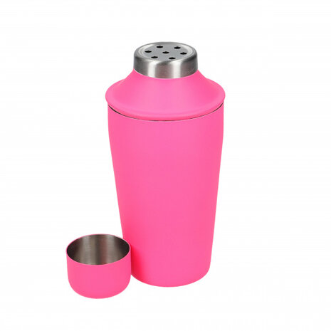 cocktailshaker Mini 300 ml RVS roze