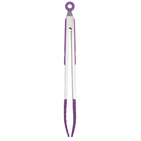 keukentang 35 cm siliconen/RVS paars