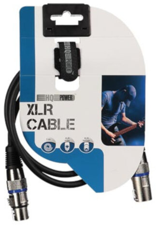 XLR-kabel 3-pin mannelijk/vrouwelijk 1 meter zwart