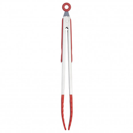 keukentang 35 cm siliconen/RVS rood