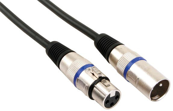 XLR-kabel 3-pin mannelijk/vrouwelijk 6 meter zwart