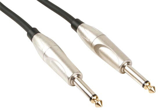 patchkabel jack 6,35 mm mannelijk 1 meter zwart