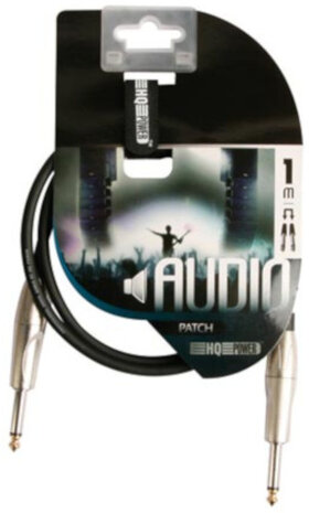 patchkabel jack 6,35 mm mannelijk 1 meter zwart