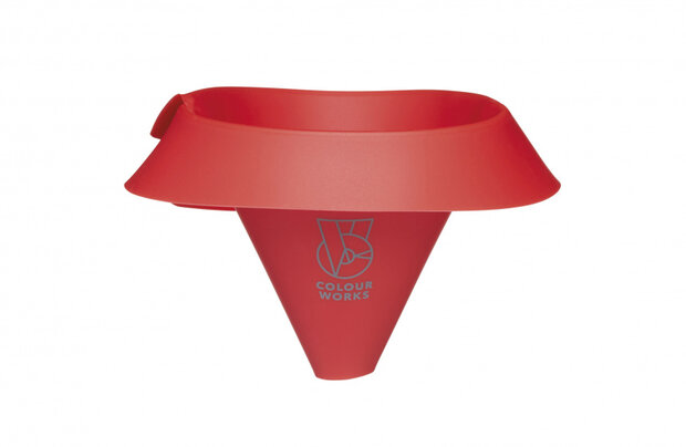 trechter 17 x 26 cm siliconen rood
