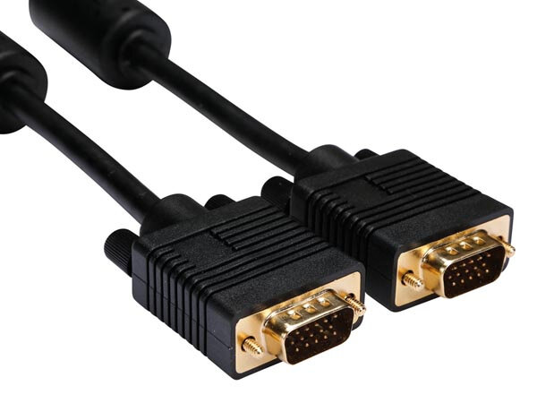 kabel VGa/Svga -&nbsp;VGa/Svga-plug 20 meter koper zwart