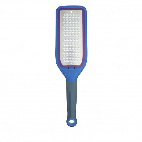 3-in-1 rasp 8 x 28 cm siliconen/RVS blauw/zwart