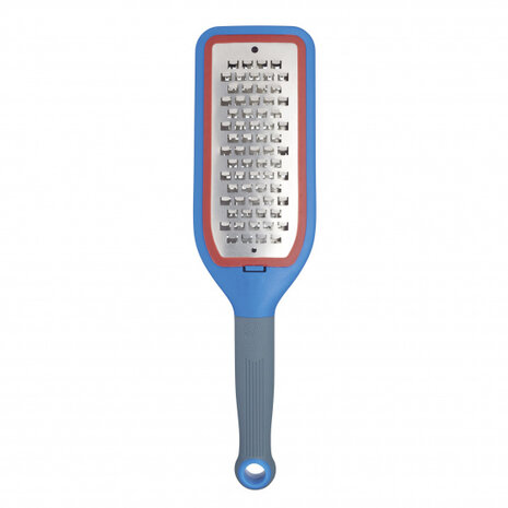 3-in-1 rasp 8 x 28 cm siliconen/RVS blauw/zwart