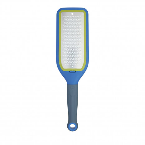 3-in-1 rasp 8 x 28 cm siliconen/RVS blauw/zwart