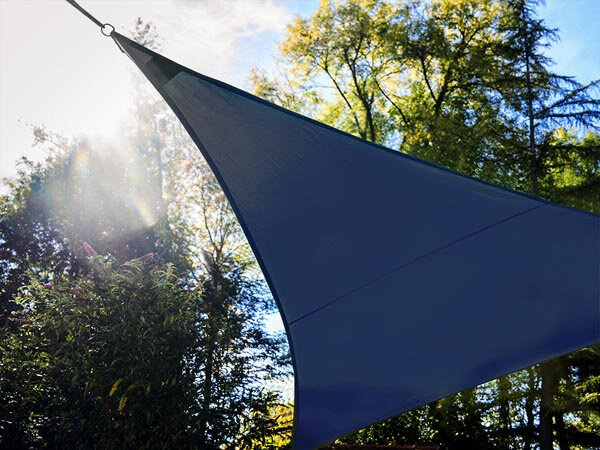 schaduwdoek solar led 3,6 meter polyetheen donkerblauw