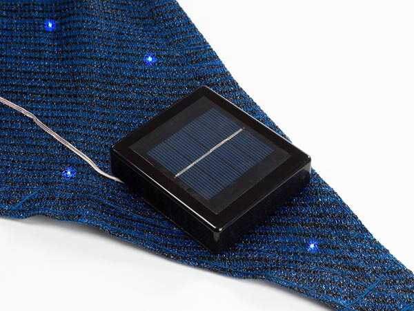 schaduwdoek solar led 3,6 meter polyetheen donkerblauw