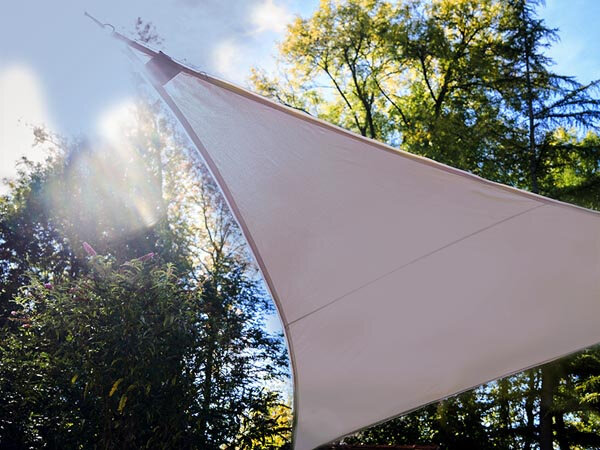 schaduwdoek solar rand-leds 3,6 meter polyester taupe