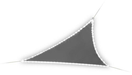 schaduwdoek solar rand-leds 3,6 meter polyester antraciet