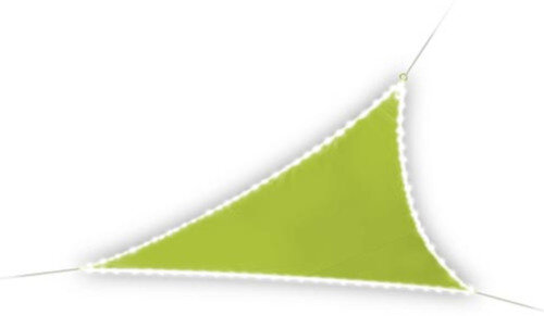 schaduwdoek solar rand-leds 3,6 meter polyester lime