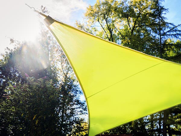 schaduwdoek solar rand-leds 3,6 meter polyester lime