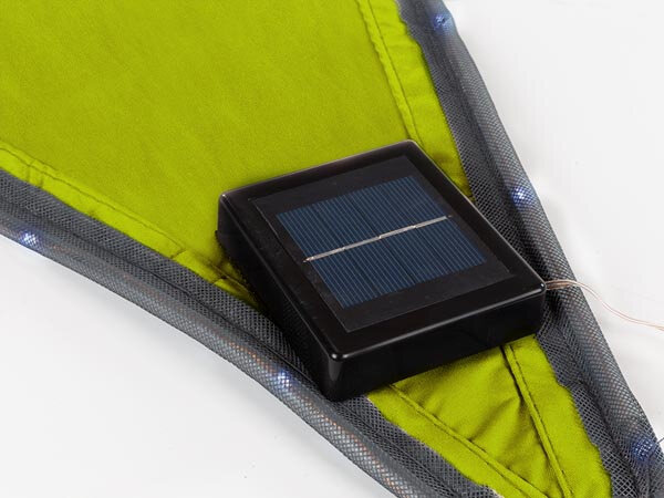 schaduwdoek solar rand-leds 3,6 meter polyester lime