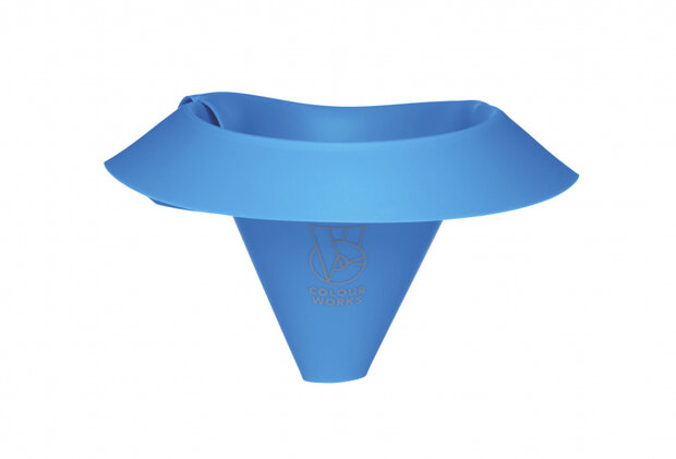 trechter 17 x 26 cm siliconen blauw