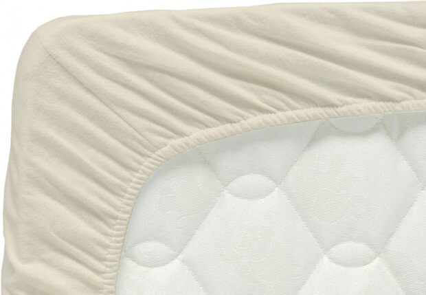 hoeslaken Jersey 120 x 200 cm katoen ecru