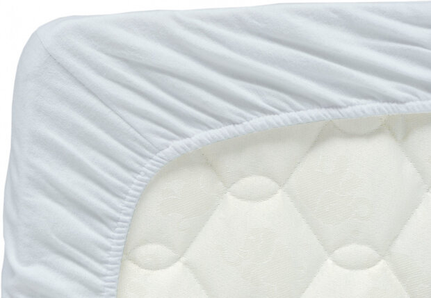 hoeslaken Jersey 200 x 200 cm katoen wit