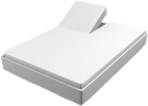 hoeslaken Jersey Split 140 x 220 cm katoen wit